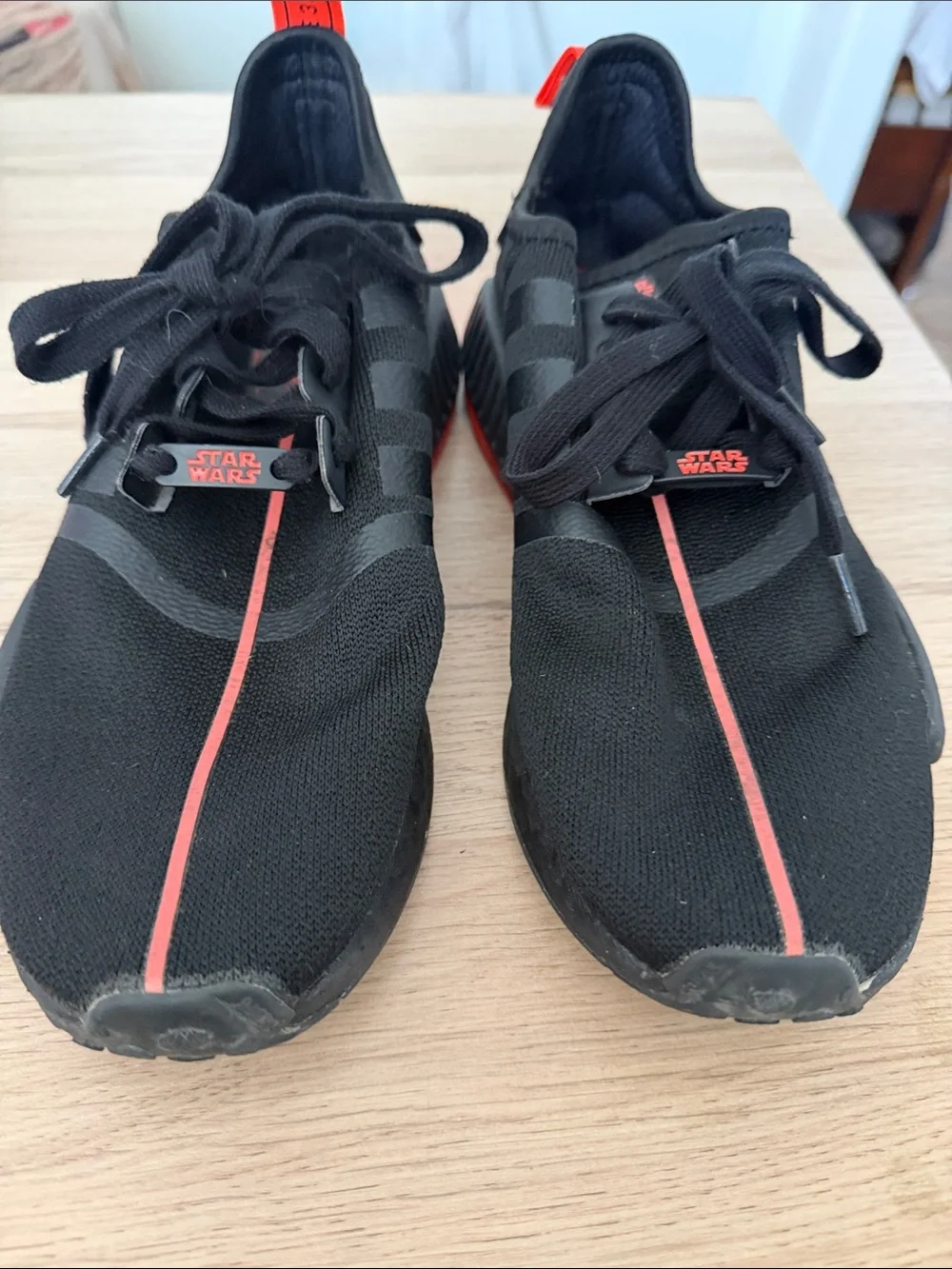 Adidas Star Wars Unisex Black Sneakers with Red Stripe